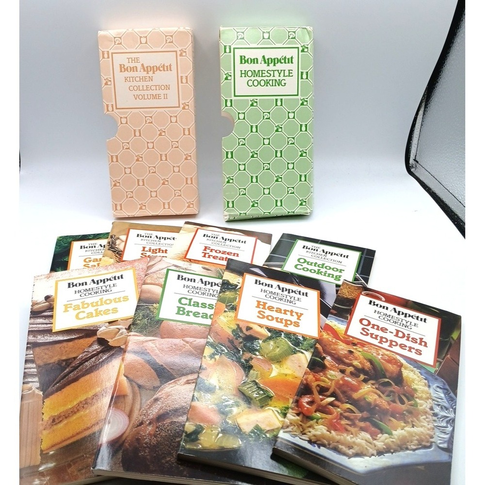 Bon Appetit The Kitchen Collection Lot Cookbooks x8 Homestyle & Vol 2 VTG NOS